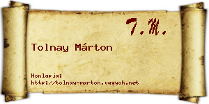 Tolnay Márton névjegykártya
